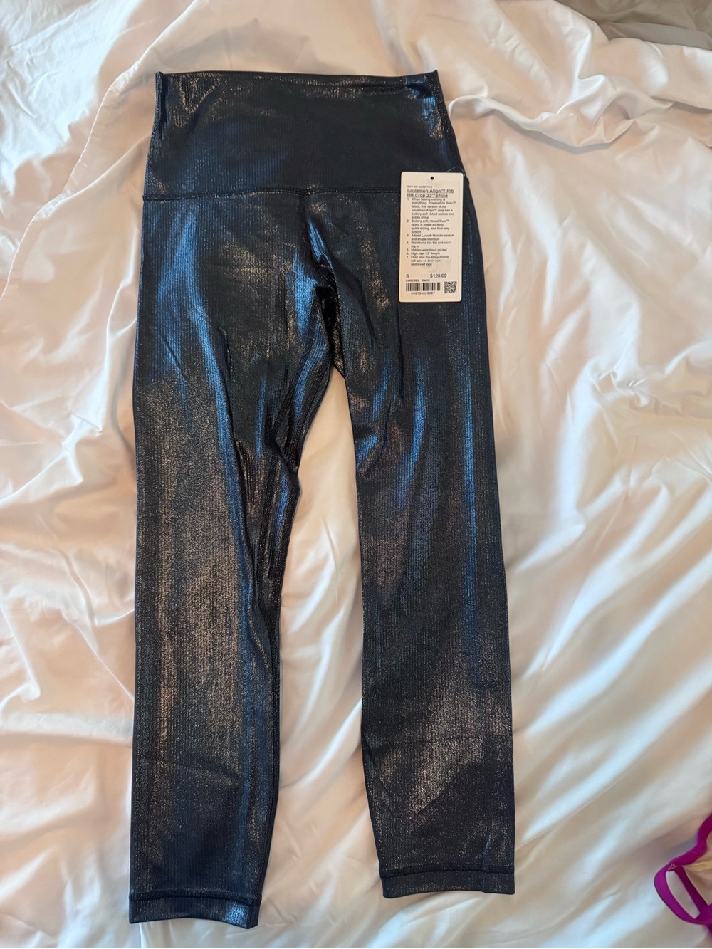 lululemon athletica womens Shimmery Navy High-Rise Leggings